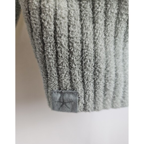 Barefoot Dreams CozyChic Lite Knit Womens Size Medium Full Zip Sweater Green - Picture 4 of 6